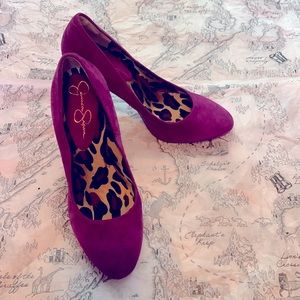 Jessica Simpson purple heels